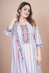 Off White Kurta Set With Dupatta