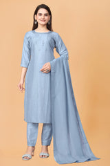 Sky Blue KURTA SET WITH DUPATTA