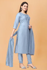 Sky Blue KURTA SET WITH DUPATTA