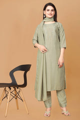 Pista  KURTA SET WITH DUPATTA