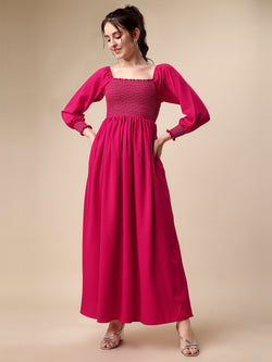 Women Maxi Pink Dress