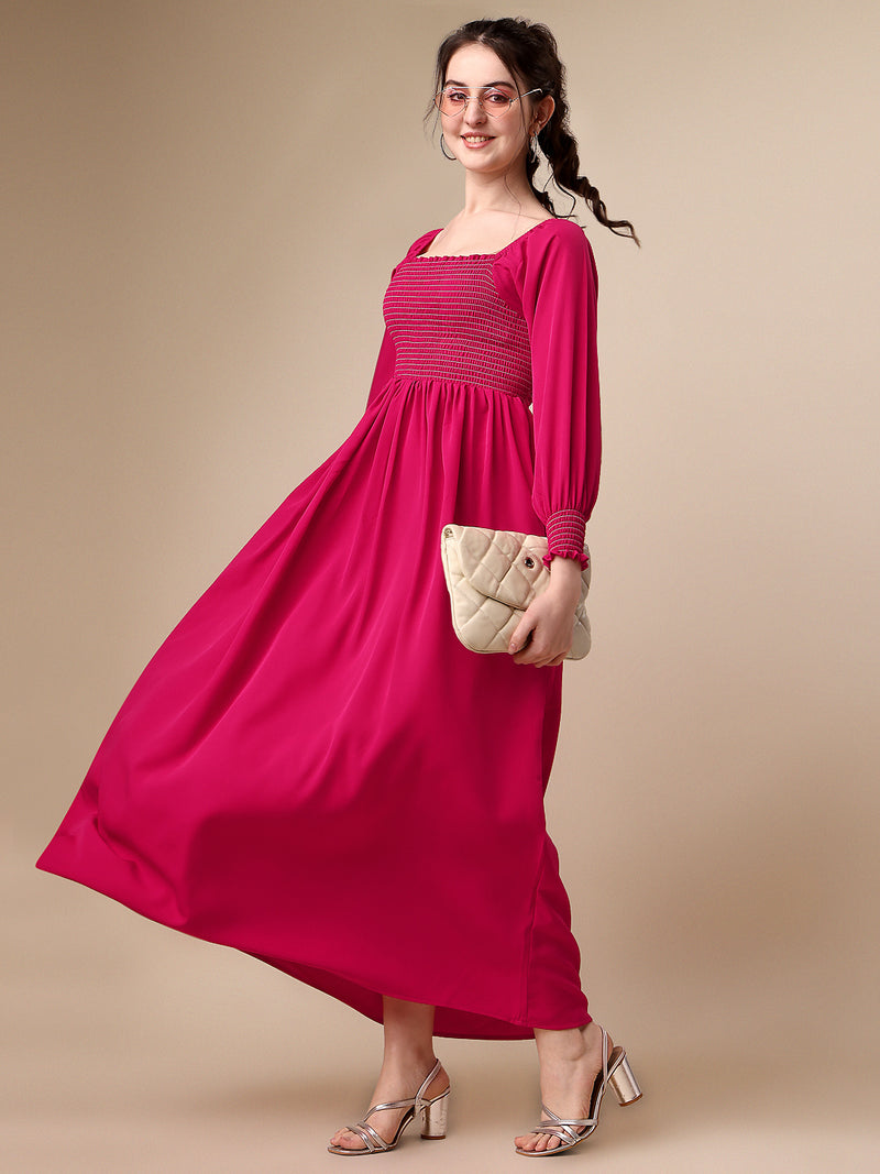 Women Maxi Pink Dress