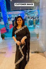 Black Sequin's Georgette Saree