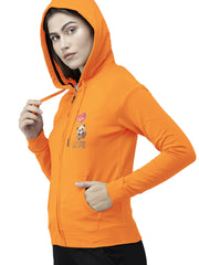 WOOLEN SOFT WITH SOFTNER WOMEN ZIPPER HOODIE