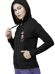 WOOLEN SOFT WITH SOFTNER WOMEN ZIPPER HOODIE