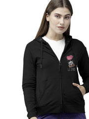 WOOLEN SOFT WITH SOFTNER WOMEN ZIPPER HOODIE