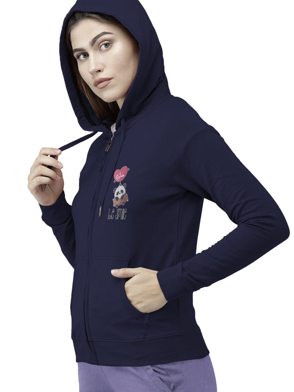 WOOLEN SOFT WITH SOFTNER WOMEN ZIPPER HOODIE