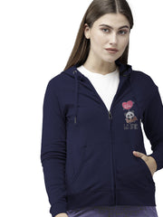 WOOLEN SOFT WITH SOFTNER WOMEN ZIPPER HOODIE