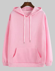 PINK FULL SLEEVE UNISEX HOODIE SWEATSHIRT