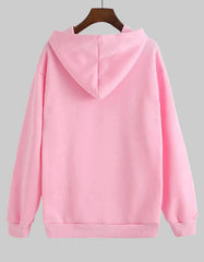 PINK FULL SLEEVE UNISEX HOODIE SWEATSHIRT