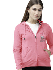 WOOLEN SOFT WITH SOFTNER WOMEN ZIPPER HOODIE