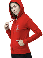 WOOLEN SOFT WITH SOFTNER WOMEN ZIPPER HOODIE