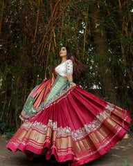 Multi Color Soft Butter Silk Digital Printed Lehenga Choli