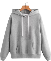 GREY FULL SLEEVE UNISEX HOODIE SWEATSHIRT